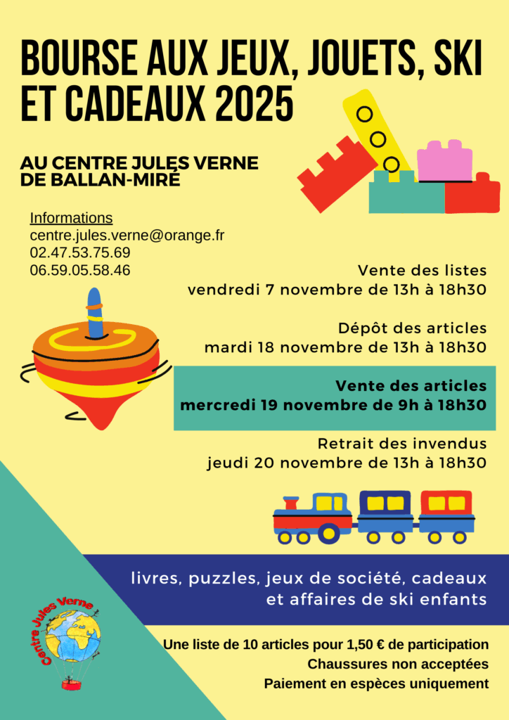 Bourse aux jouets centre social Jules Verne