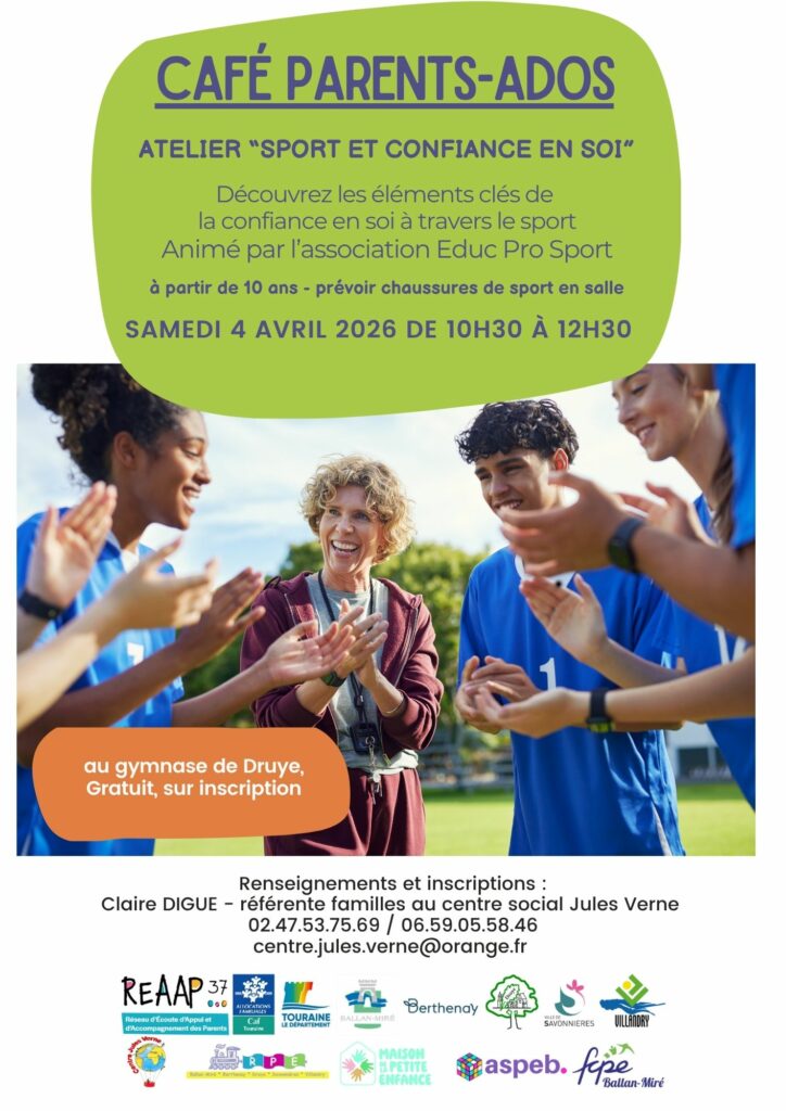 café parents-ados centre social Jules Verne Ballan-Miré