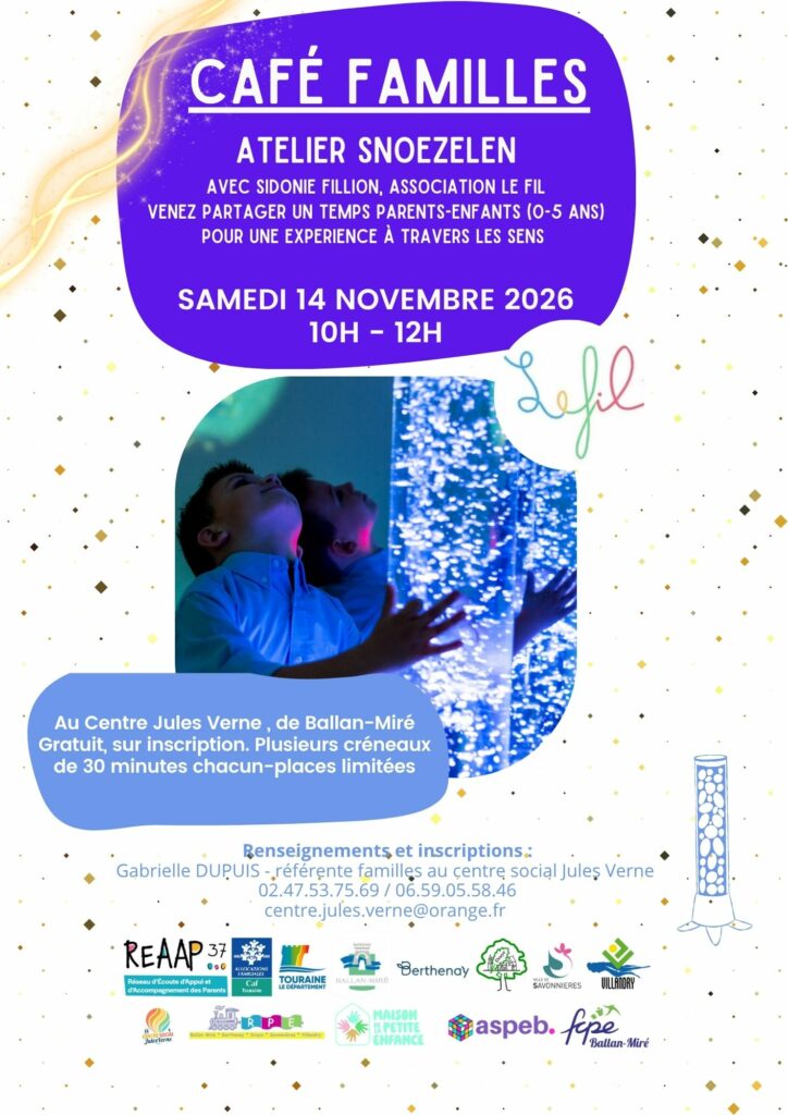 centre social Jules Verne Ballan Miré café familles nov 26